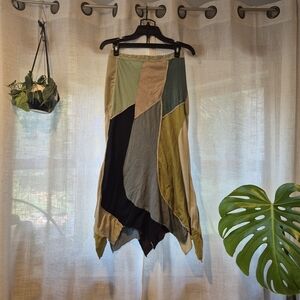 Patchwork Handkerchief Hem Skirt